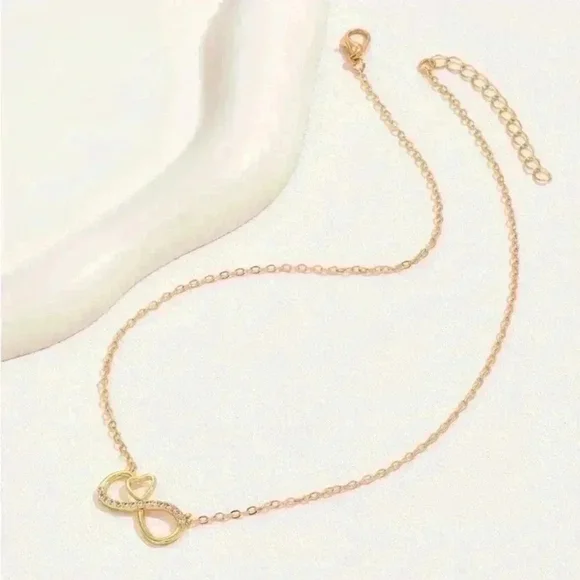 ⚠️Clearance Heart And Infinity Pendant Necklace Gold - Picture 3 of 5